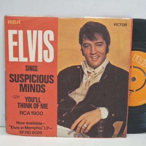 ELVIS PRESLEY You’ll Think of Me Suspicious Minds RCA 1900 7" Single