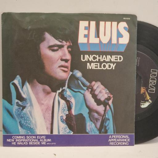 ELVIS PRESLEY Unchained Melody Softly, As I Leave You PB 11212 7" Single