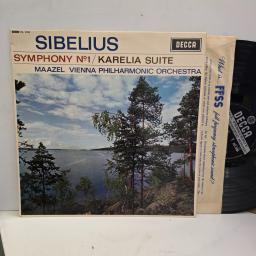 SIBELIUS MAAZEL VIENNA PHILHARMONIC ORCHESTRA Symphony No 1 in E minor Op 39 Karela Suite Op 11 SXL 6084 12” LP