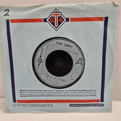 DONNA SUMMER Love to Love You Baby Need a Man Blues GT 17