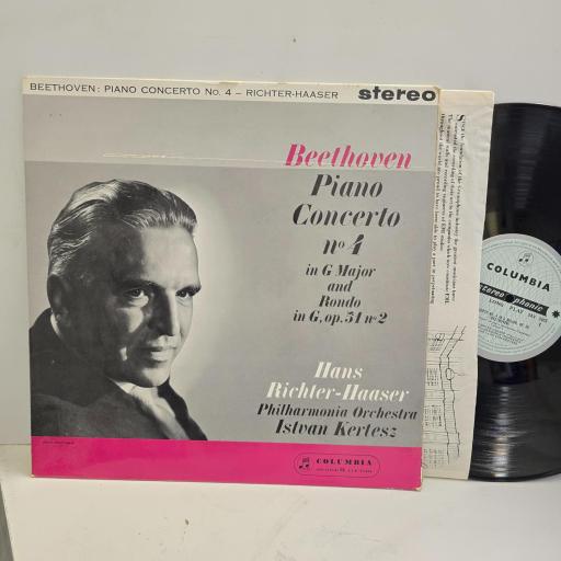 BEETHOVEN HANS RICHTER-HAASER Piano Concerto No 4 In G Major Rondo In G, Op 51 No 2 SAX 2403 12” LP